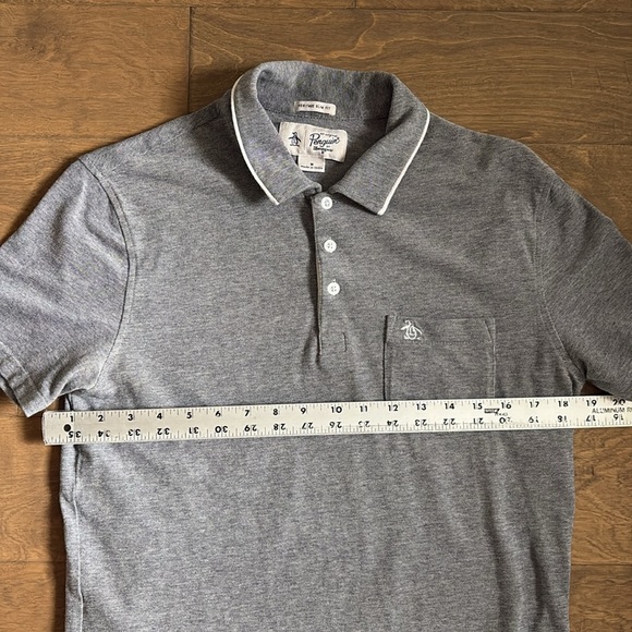Penguin Lot of 2 Polos Short Sleeves Gray Mint Green Men’s Medium - Picture 3 of 9